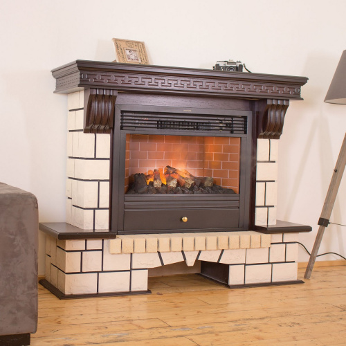 Электрокамин RealFlame Stone 26 AO античный дуб с очагом 3D Novara фото 9 Электрокамин RealFlame Stone 26 AO античный дуб с очагом 3D Novara фото 9
