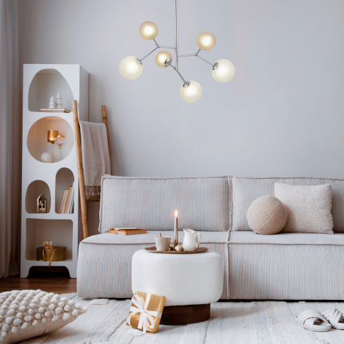 SLE1107-103-04 Светильник подвесной Хром/Белый, Серый G9 LED 4*5W 4000K MALTE фото 2 SLE1107-103-04 Светильник подвесной Хром/Белый, Серый G9 LED 4*5W 4000K MALTE фото 2