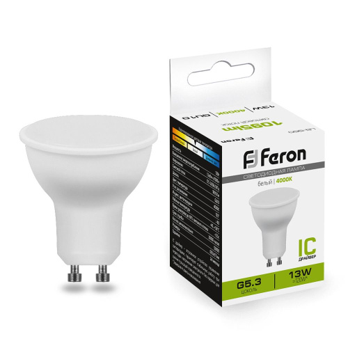Лампа светодиодная Feron LB-960 MR16 GU10 13W 175-265V 4000K фото 2