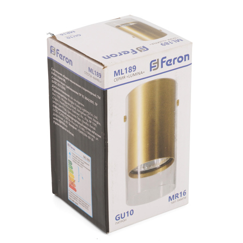 Светильник потолочный Feron ML189 Barrel LUMINA MR16 GU10 35W 230V, золото фото 10