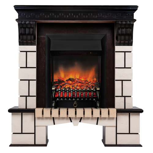 Электрокамин RealFlame Stone AO античный дуб с очагом Fobos Lux BL фото 2 Электрокамин RealFlame Stone AO античный дуб с очагом Fobos Lux BL фото 2