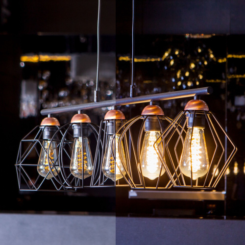 Филаментная светодиодная лампа ST64 8W 3300K E27 тонированная BLE2717 фото 2