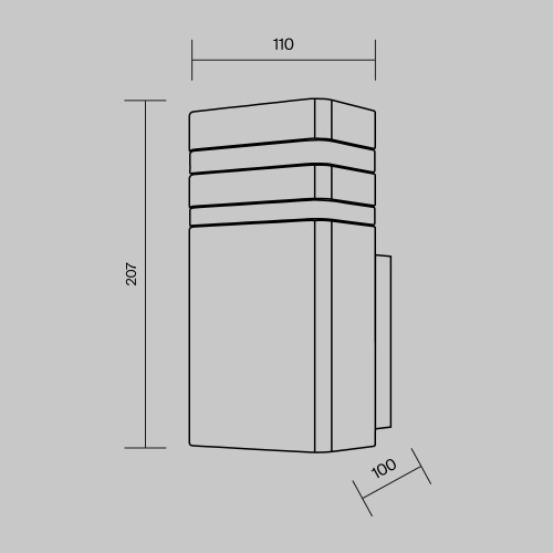 Уличный настенный светильник Outdoor O578WL-01B фото 4