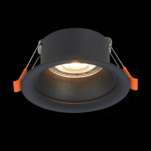 ST200.408.01 Св-к встр. Черный GU10 1*50W  D89xH40 220V Без ламп Встраиваемые светильники фото 9