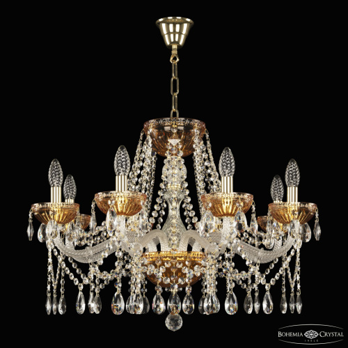 Люстра 5413/8/240 G Amber/M-1G Bohemia Ivele Crystal (Богемия Ивеле Кристалл) фото 2 Люстра 5413/8/240 G Amber/M-1G Bohemia Ivele Crystal (Богемия Ивеле Кристалл) фото 2
