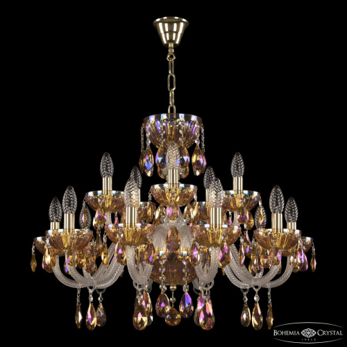 Люстра хрустальная 5417/10+5/240 G Shampan/M-1H K777 Bohemia Ivele Crystal (Богемия Ивеле Кристалл) фото 2 Люстра хрустальная 5417/10+5/240 G Shampan/M-1H K777 Bohemia Ivele Crystal (Богемия Ивеле Кристалл) фото 2