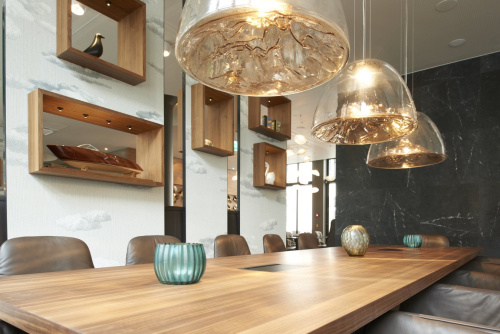 Подвесной светильник SP Mountain amber/gold фото 2