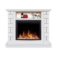 Электрокамин RealFlame Edward WT молочный с очагом Saphir 25,5