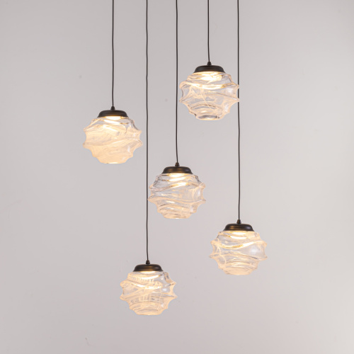 Подвесной светильник MD25030003-5A matt black/clear фото 2 Подвесной светильник MD25030003-5A matt black/clear фото 2