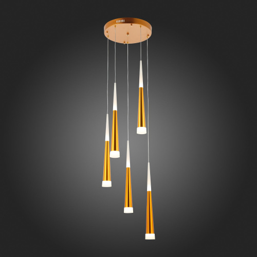 SLE200103-05 Светильник подвесной Золотистый/Золотистый, Белый LED 5*7W 3000K ORPELO фото 3