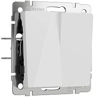 Перекрестный выключатель двухклавишный (белый акрил) W1123041