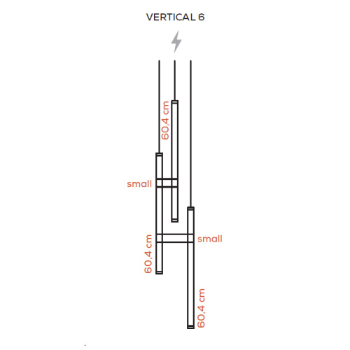 Подвесной светильник Paralela Vertical 6 black фото 4
