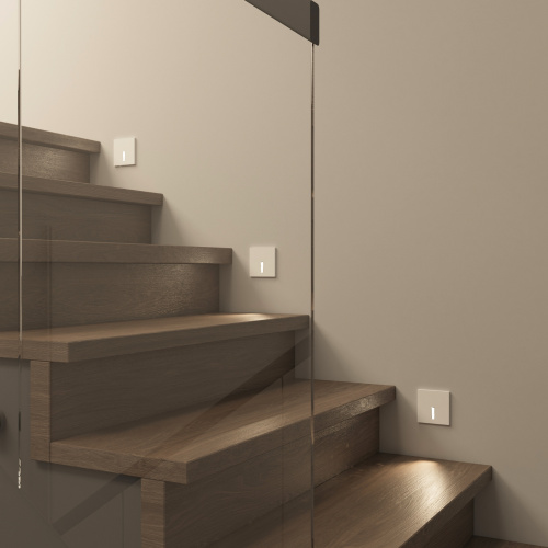 DK1030-WH Светильник встраиваемый в стену, IP 20, LED 3000K, 3 Вт, белый, алюминий фото 2