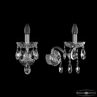 Бра хрустальные 1413B/1/165/XL Ni Bohemia Ivele Crystal (Богемия Ивеле Кристалл)