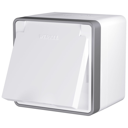 Розетка влагозащ. с зазем. с защит. крышкой и шторками Gallant белая W5071201 Розетка влагозащ. с зазем. с защит. крышкой и шторками Gallant белая W5071201