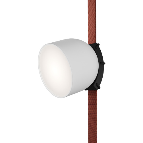 DK5543-WH+BK Поворотный светильник для трека-ремня Belty, серия Spot, со светодиодом, D100*H107мм, 48V DC, 12W, RA90, 120°, 3000K, IP20, белый с черным, алюминий фото 6