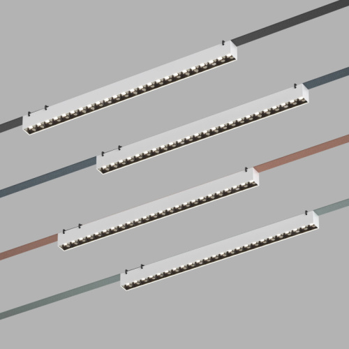 DK5572-WB Cветильник для трека-ремня Belty, серия Grill, со светодиодом, L642*W40*H45мм, 48V DC, 24W, RA90, 24°, 4000K, IP20, белый с черным, алюминий фото 5 DK5572-WB Cветильник для трека-ремня Belty, серия Grill, со светодиодом, L642*W40*H45мм, 48V DC, 24W, RA90, 24°, 4000K, IP20, белый с черным, алюминий фото 5