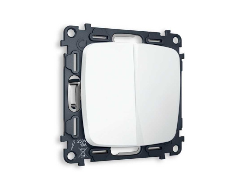 Комплект механизма 2-кл выключателя AMBRELLA VOLT OMEGA Белый матовый QUANT (OP1230, VM115) MO123010 Комплект механизма 2-кл выключателя AMBRELLA VOLT OMEGA Белый матовый QUANT (OP1230, VM115) MO123010