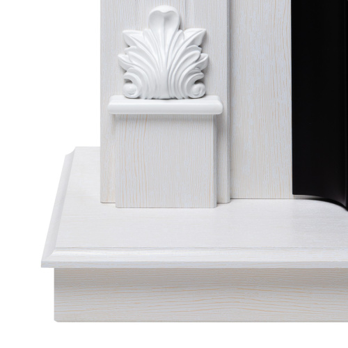 Электрокамин RealFlame Ottawa WT белое золото с очагом Fobos Lux Black фото 5