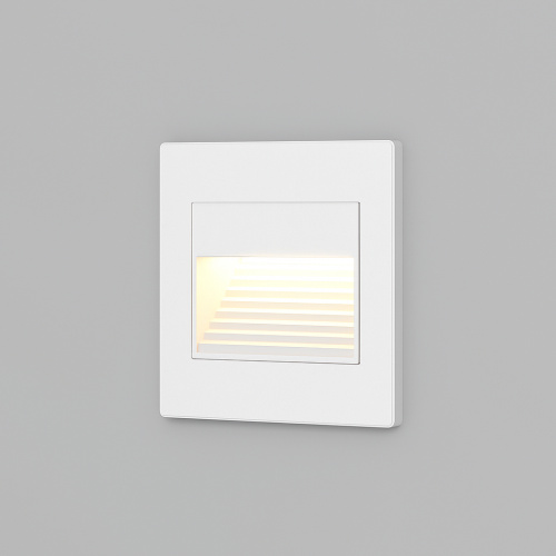 DK3050-WH Светильник встраиваемый в стену, IP 20, LED 3000, 1 Вт, белый, пластик