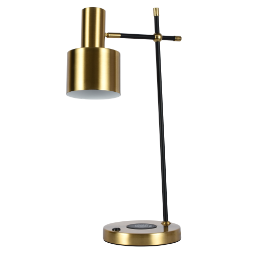 Настольная лампа латунь E27 беспроводная зарядка 55см Zortes DESKLIGHT ZRS.1066.03 фото 3