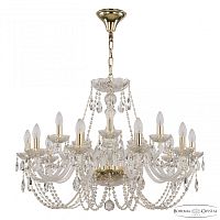 Люстра хрустальная 101/10+5/300 G Bohemia Ivele Crystal (Богемия Ивеле Кристалл)