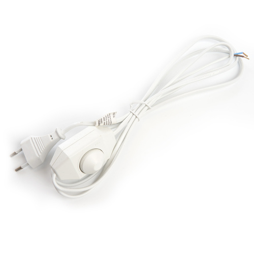 Сетевой шнур с диммером 230V 2м, белый, DM103-200W Сетевой шнур с диммером 230V 2м, белый, DM103-200W