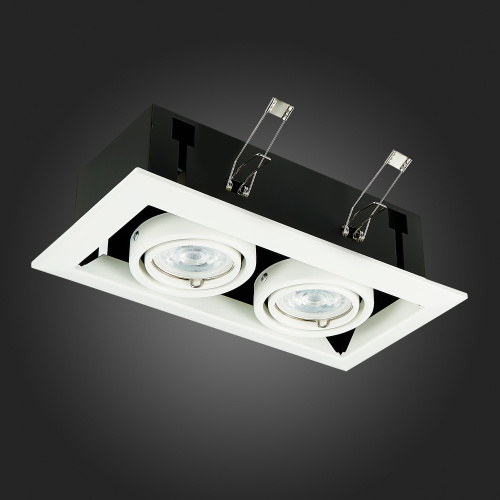 ST250.558.02 Св-к встр. Черный, Белый GU10 2*50W  IP20 L245xW126xH70 220V Без ламп Встраиваемые светильники фото 5