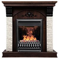Электрокамин RealFlame Corfino NT орех с очагом 3D Oregan