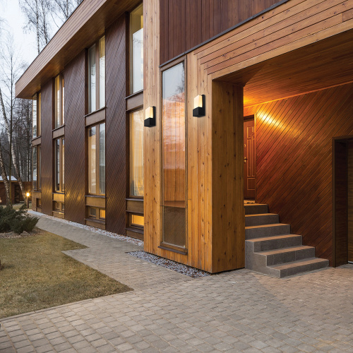 Светильник садово-парковый Feron DH0601,на стену, E27 230V, черный фото 6