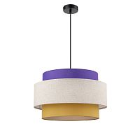 8281/4 MODERNI LN26 183 черный/фиолетовый/бежевый/желтый, металл/текстиль Светильник подвесной E14 4*40W 220V PALERMO