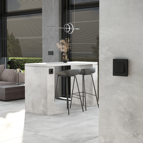 Выключатель двухклавишный с самовозвратом (черный матовый) W1122408 фото 3 Выключатель двухклавишный с самовозвратом (черный матовый) W1122408 фото 3