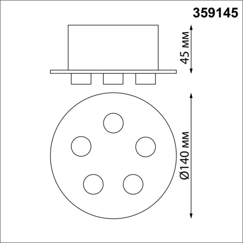 359145 KONST NT23 086 черный База для накладного монтажа светильников 359128-359133 IP20 70-200W 170-265V RAMO фото 3 359145 KONST NT23 086 черный База для накладного монтажа светильников 359128-359133 IP20 70-200W 170-265V RAMO фото 3