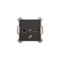 ТВ-розетка оконечная TV/SAT/R Liregus Retro черный матовый 29-230