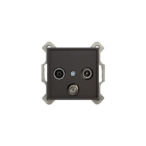 ТВ-розетка оконечная TV/SAT/R Liregus Retro черный матовый 29-230