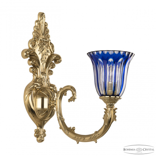 Бра бронзовые с хрусталём 7109B15/1/210 G P2 U Clear-Blue/H-1H