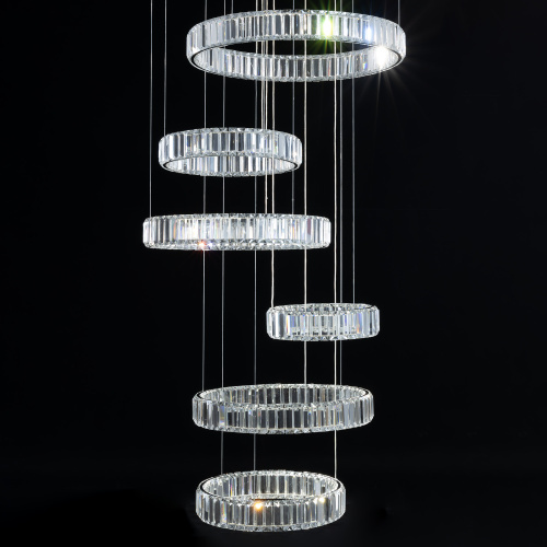 Citilux Чезаре CL338661 LED Люстра хрустальная с пультом Хром фото 4