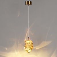 7111/4LC L-VISION ODL25 Подвесной светильник  бронзовый/янтарное стекло/металл IP20 LED 4W 300Лм 3000K 200° 220V GEMME