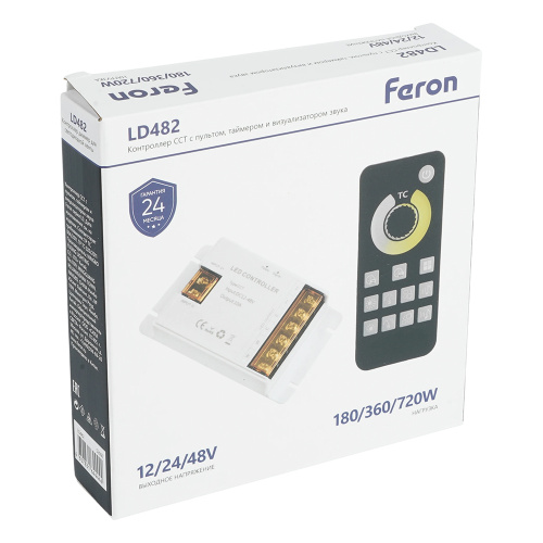 LD482 Контроллер CCT с пультом, таймером и визуализатором звука 12-24-48V фото 9