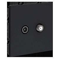 Розетка телевизионнная встраиваемая Voltum S70 оконечная TV+SAT, (графит) VLS060407