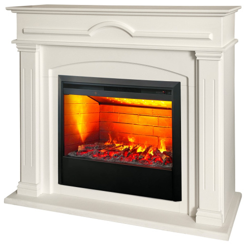 Электрокамин RealFlame Mirra 26 WT пастельно-белый с очагом 3D Helios 26 фото 2 Электрокамин RealFlame Mirra 26 WT пастельно-белый с очагом 3D Helios 26 фото 2