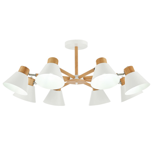 SLE103702-08 Светильник потолочный Светлое дерево, Белый/Белый E27 8*60W BUVE фото 6