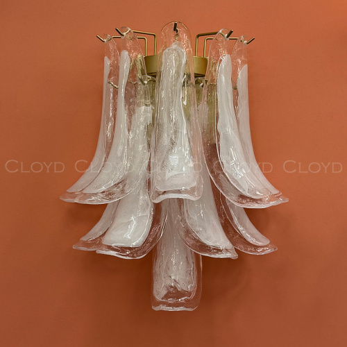 Бра Cloyd AZORES-B W2 / выс. 42 см - латунь светл. - бело-прозрачн.стекло (арт.20471) фото 2 Бра Cloyd AZORES-B W2 / выс. 42 см - латунь светл. - бело-прозрачн.стекло (арт.20471) фото 2