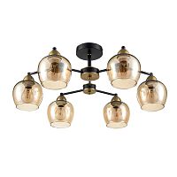 8249/6C COMFI LN 000 черный/античное золото/янтарный, металл/стекло Люстра потолочная Е27 6*60W 220V LANDA
