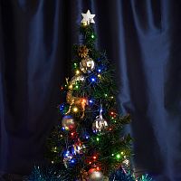 Светодиодная гирлянда Feron CL580 линейная Роса (на плоском проводе) 220V мультиколор c питанием от сети