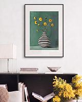 Постер Flowers & striped vase