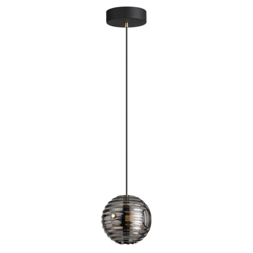 5041/12L L-VISION ODL24 531 черн./золото/дымчатый/металл/стеко Подвес LED 12W 4000К 1526Лм TRONI