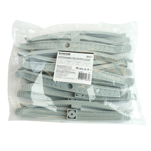Держатель кабеля для прямого монтажа двусторонний ДКД-2 STEKKER PMHR2G, серый (20 шт в упаковке) Держатель кабеля для прямого монтажа двусторонний ДКД-2 STEKKER PMHR2G, серый (20 шт в упаковке)