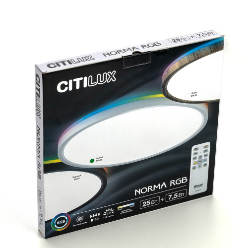 Citilux NORMA CL749320 LED RGB Светильник с пультом Белый фото 12 Citilux NORMA CL749320 LED RGB Светильник с пультом Белый фото 12