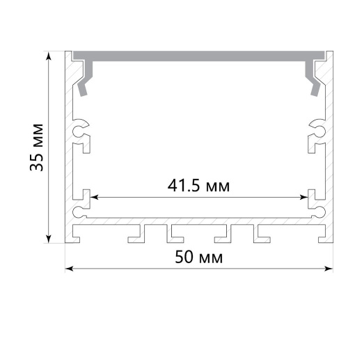 Профиль алюминиевый накладной "Линии света", белый, CAB257 фото 7